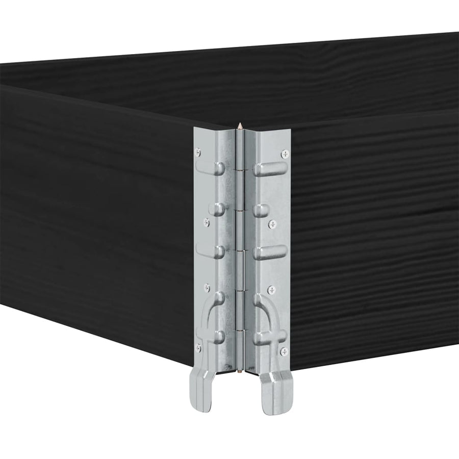 Palletopzetrand 150x50 cm massief grenenhout zwart