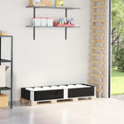 Pallet collar 150x50 cm solid pine wood black
