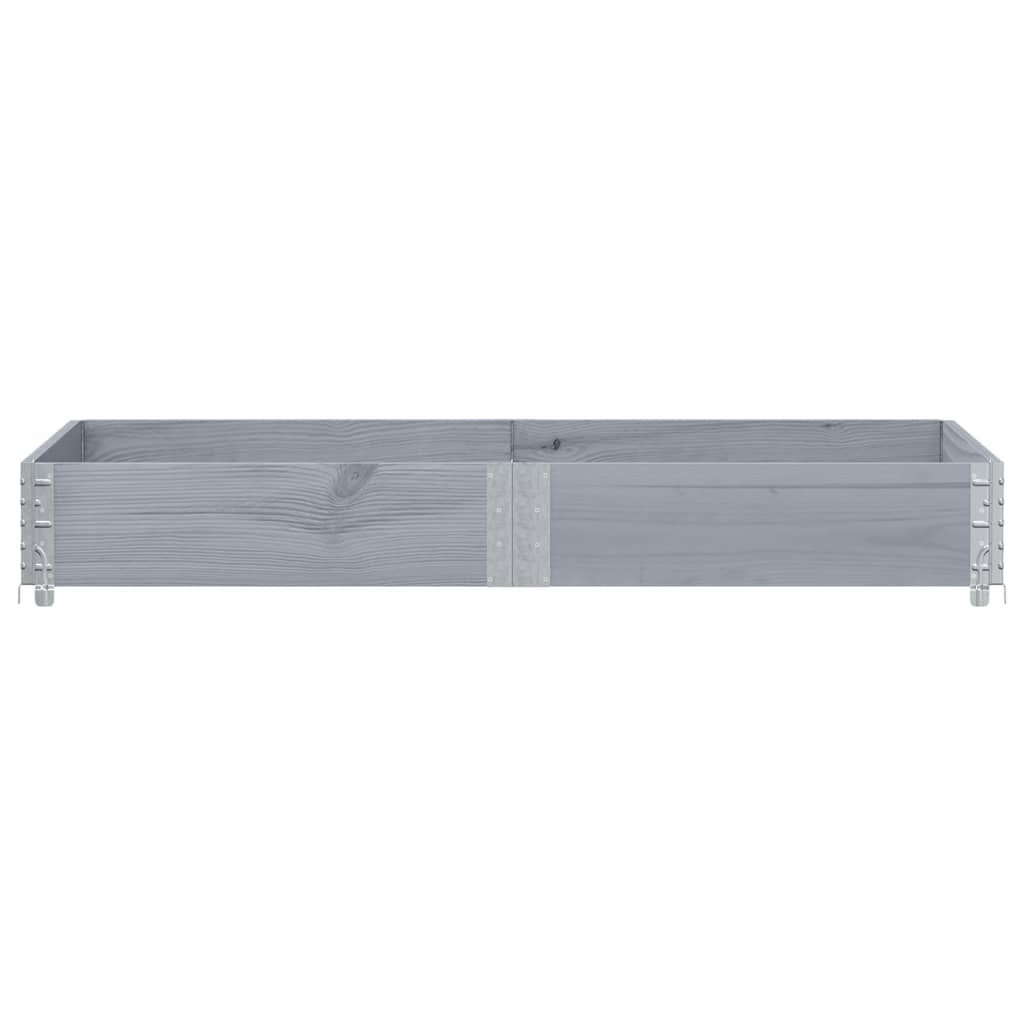 Palletopzetrand 150x50 cm massief grenenhout grijs