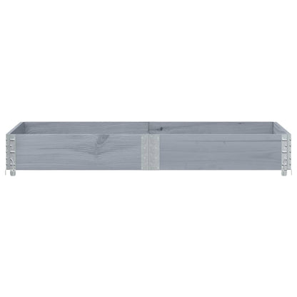 Palletopzetrand 150x50 cm massief grenenhout grijs