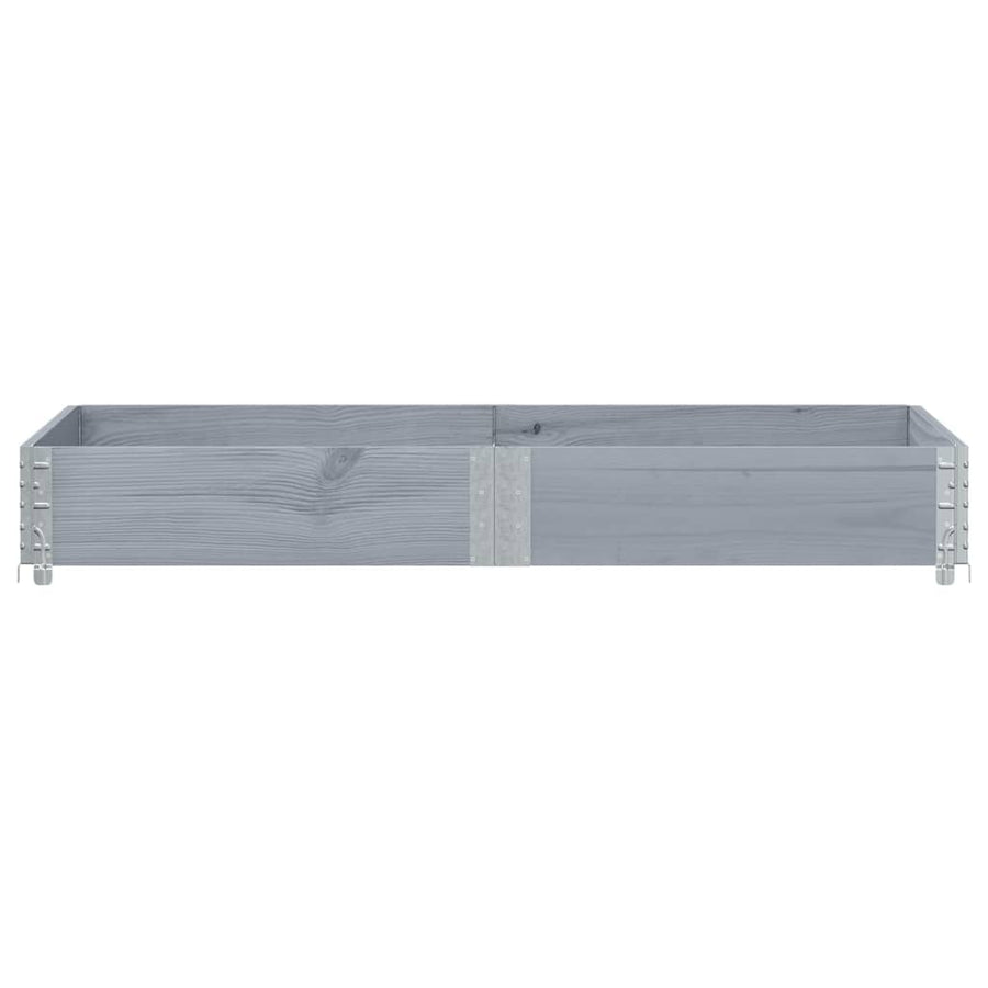 Palletopzetrand 150x50 cm massief grenenhout grijs