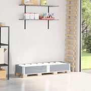 Palletopzetrand 150x50x21.5 cm massief grenenhout grijs