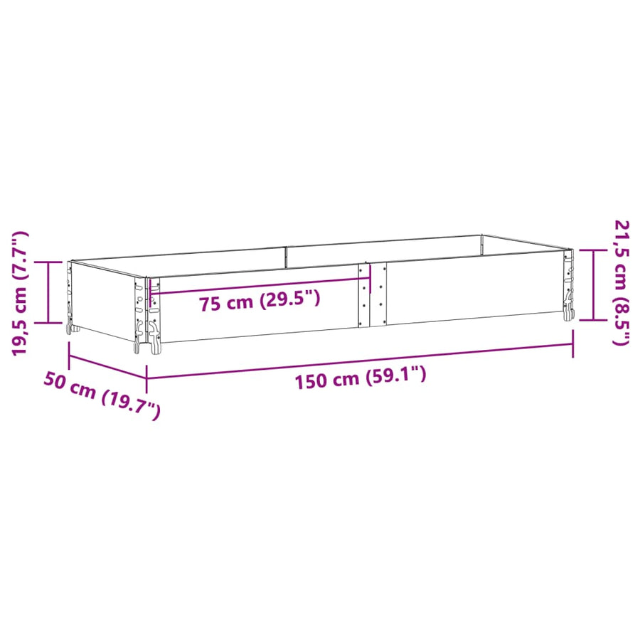 Palletopzetrand Massief Grenenhout Bruin 1