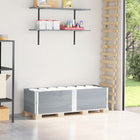 Pallet Collars 2 pcs 150x50 cm Solid Pine Wood Grey