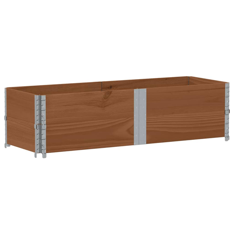 Palletopzetranden Massief Grenenhout Bruin 2