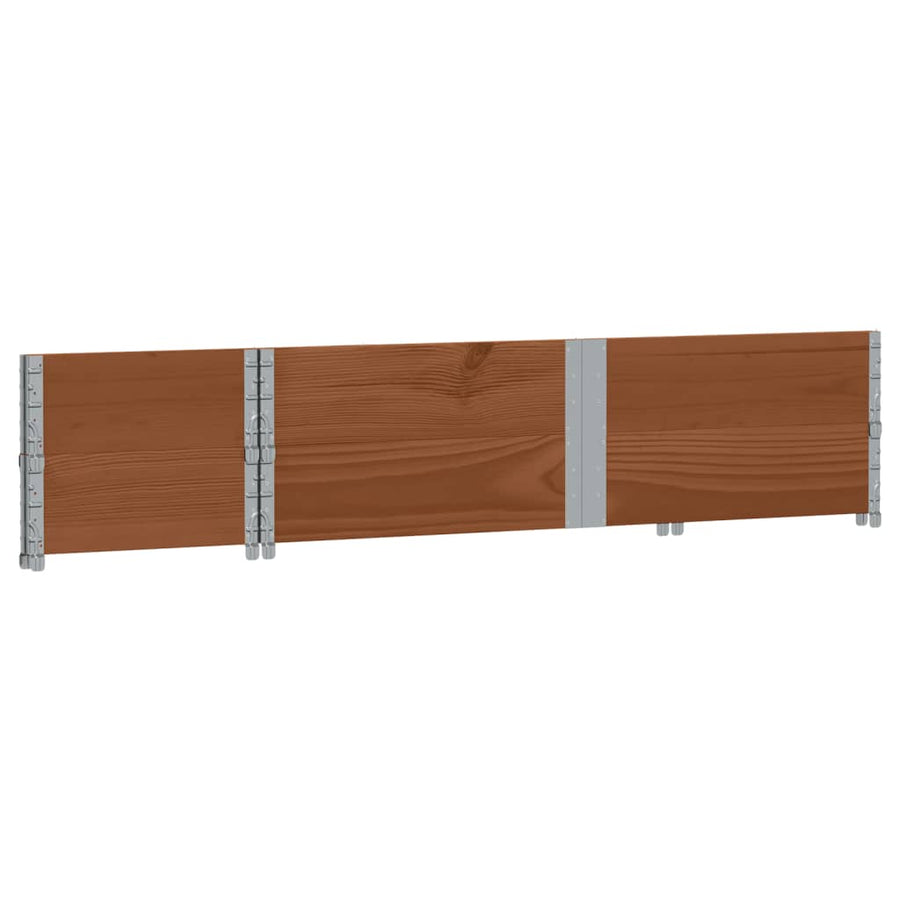 Palletopzetranden Massief Grenenhout Bruin 2