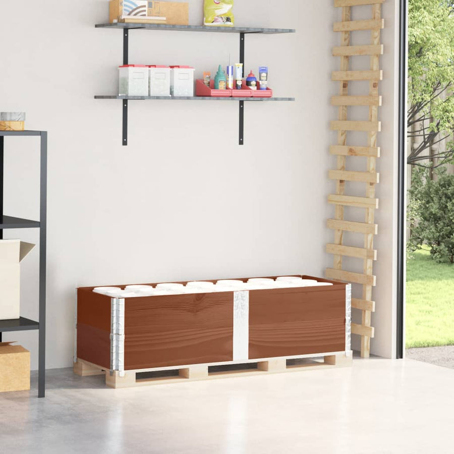 Palletopzetranden Massief Grenenhout Bruin 2
