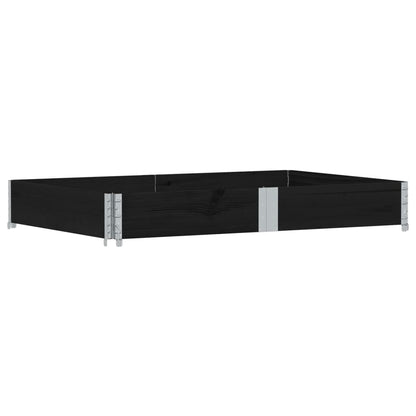 Palletopzetrand 150x100 cm massief grenenhout zwart