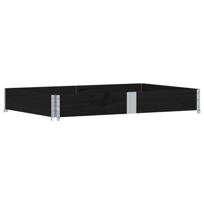Palletopzetrand 150x100 cm massief grenenhout zwart