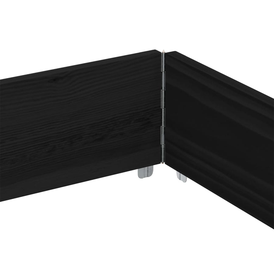Palletopzetrand 150x100 cm massief grenenhout zwart
