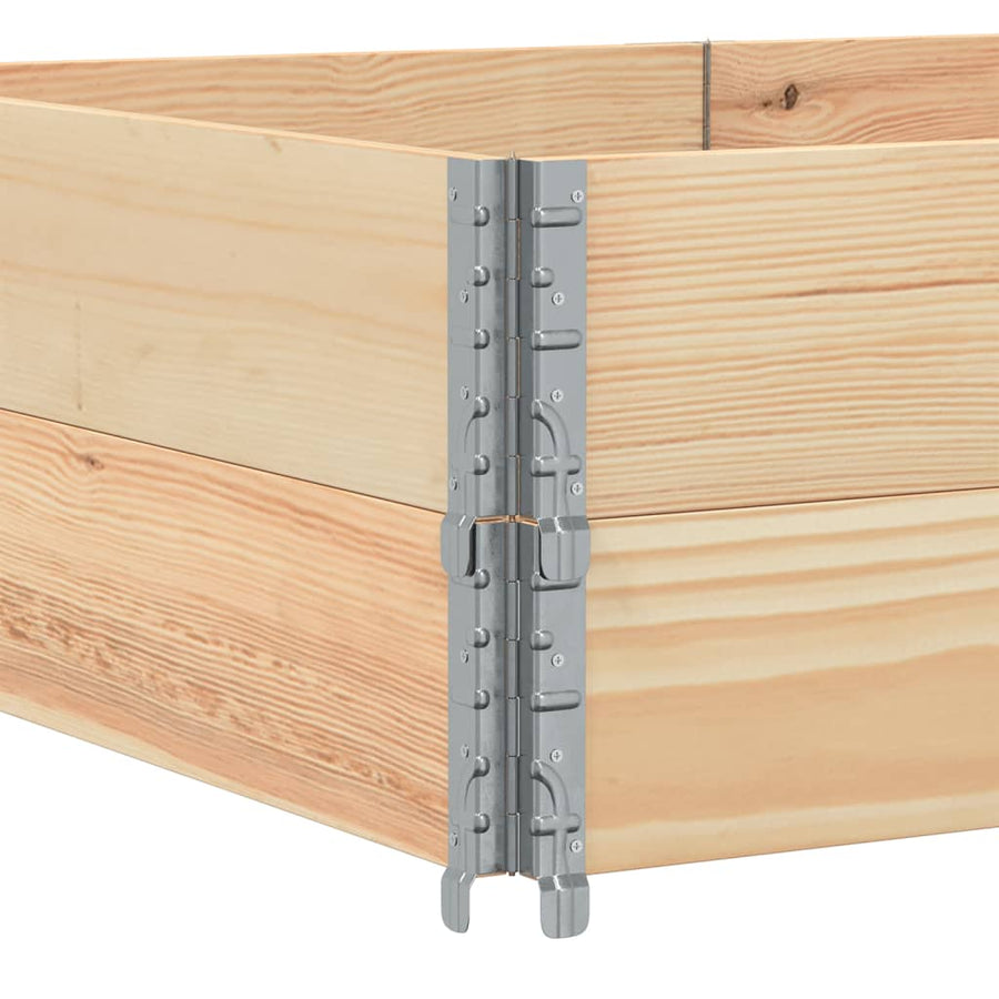Palletopzetranden 2 st 150x100 cm massief grenenhout