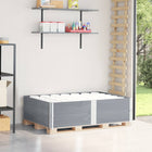Pallet Collar Risers 2 pcs 150x100 cm Solid Pine Wood Grey
