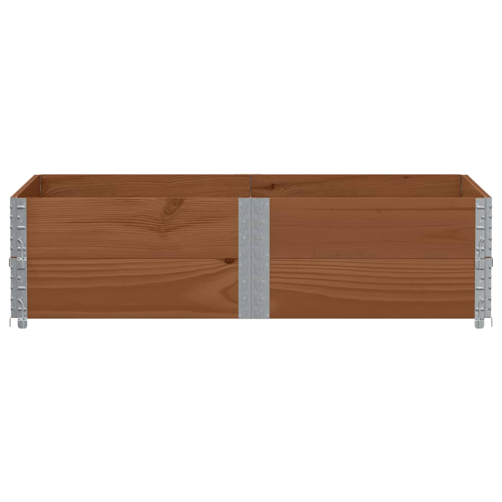 Palletopzetranden Massief Grenenhout Bruin 2