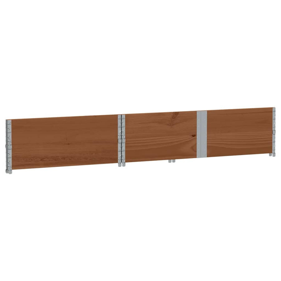 Palletopzetranden Massief Grenenhout Bruin 2