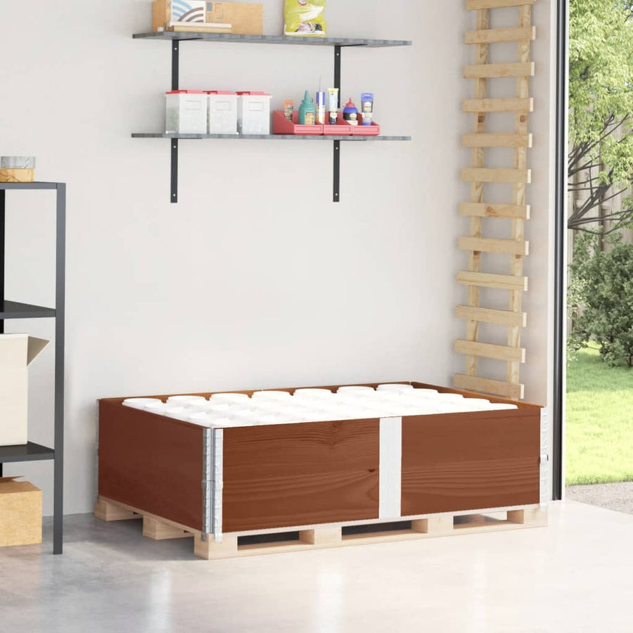 Palletopzetranden Massief Grenenhout Bruin 2