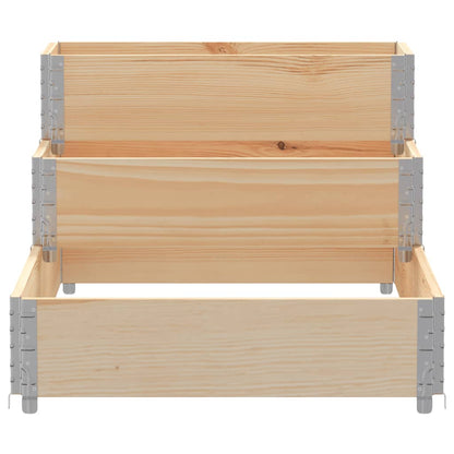 Palletopzetrand 3-laags 120x80 cm massief grenenhout