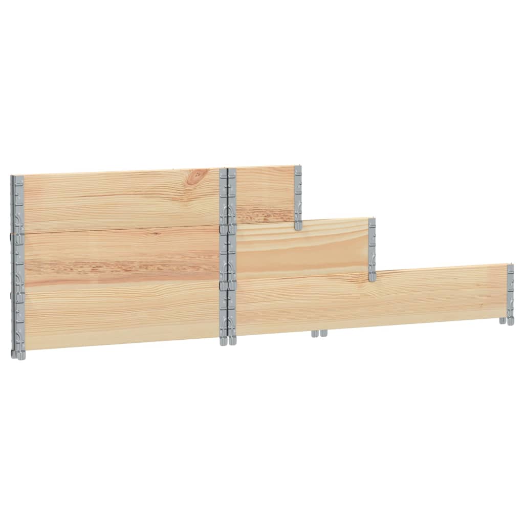 Palletopzetrand 3-laags 120x80 cm massief grenenhout