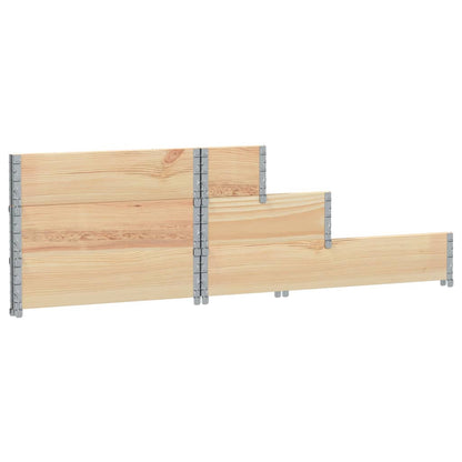 Palletopzetrand 3-laags 120x80 cm massief grenenhout