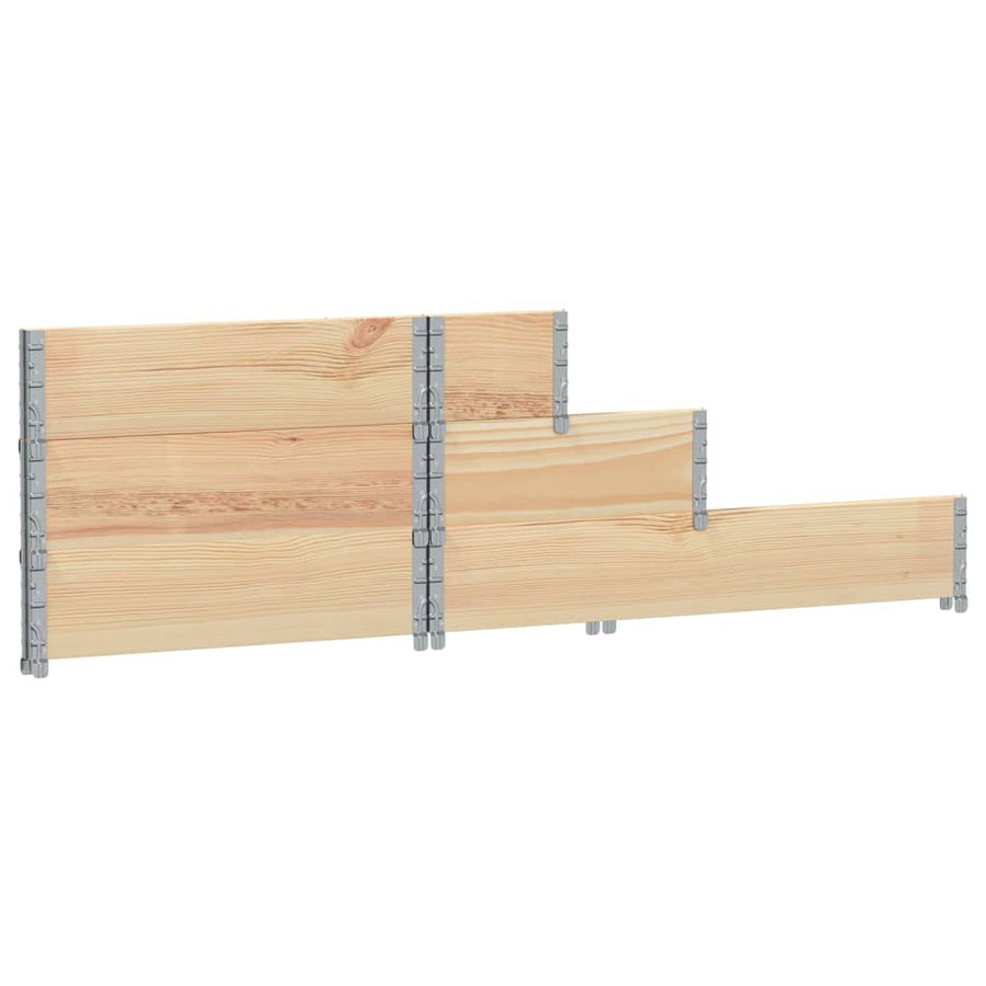 Palletopzetrand 3-laags 120x80 cm massief grenenhout