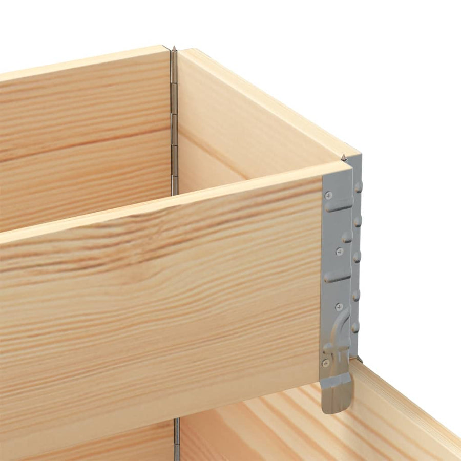 Palletopzetrand 3-laags 120x80 cm massief grenenhout