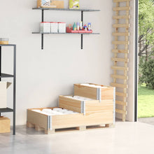 Palletopzetrand 3-laags 120x80 cm massief grenenhout
