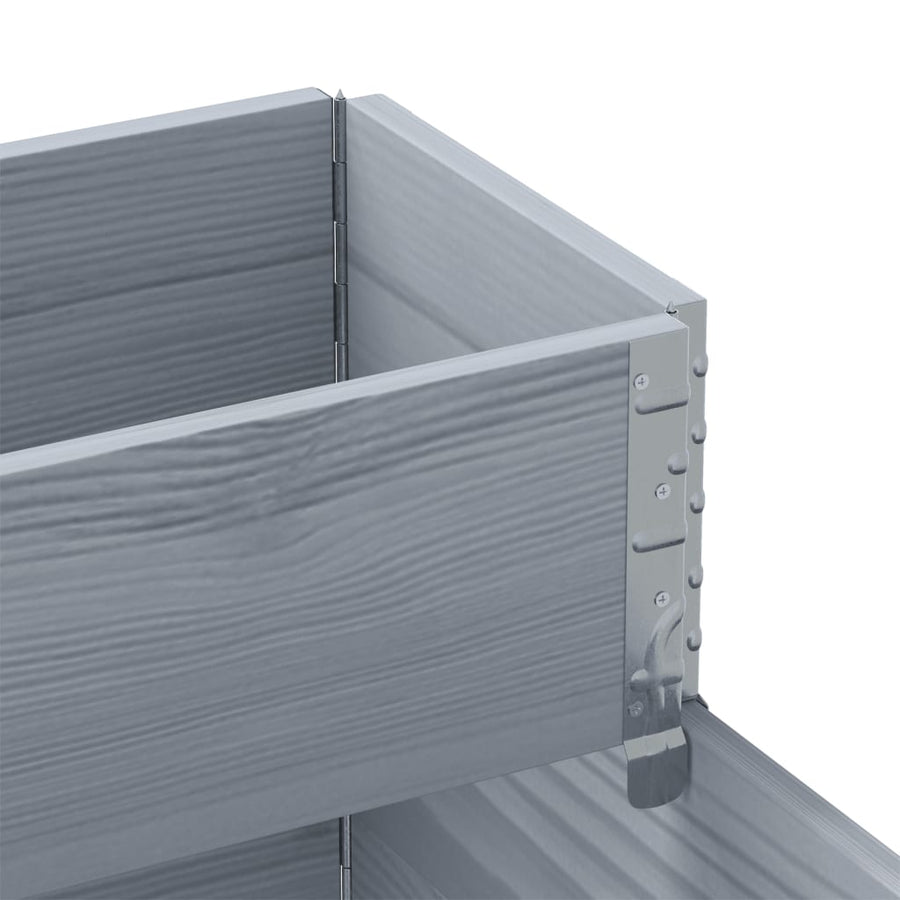 Palletopzetrand 3-laags 120x80 cm massief grenenhout grijs