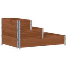 Palletopzetrand 3-laags 120x80 cm massief grenenhout bruin