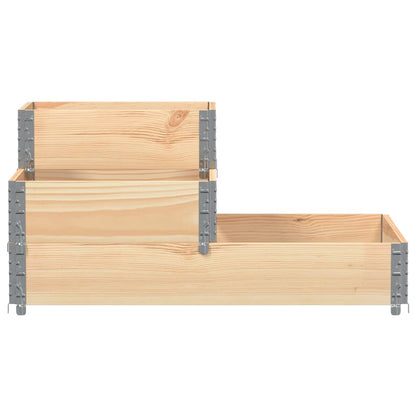 Palletopzetrand 3-laags 120x80 cm massief grenenhout