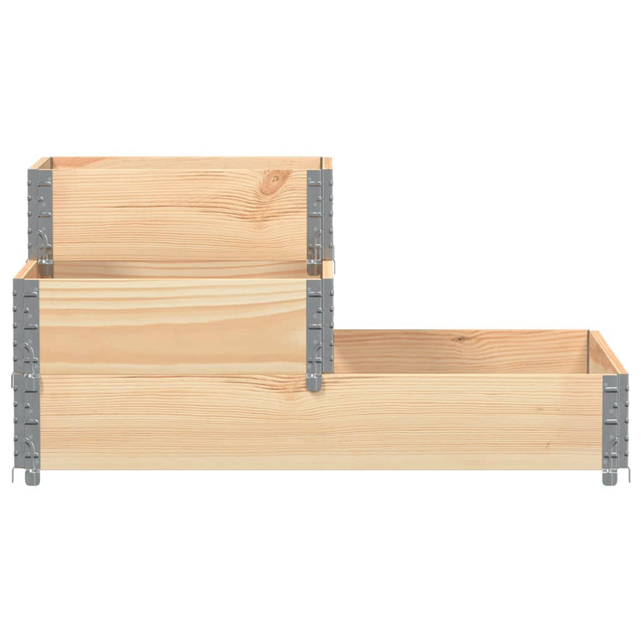 Palletopzetrand 3-laags 120x80 cm massief grenenhout