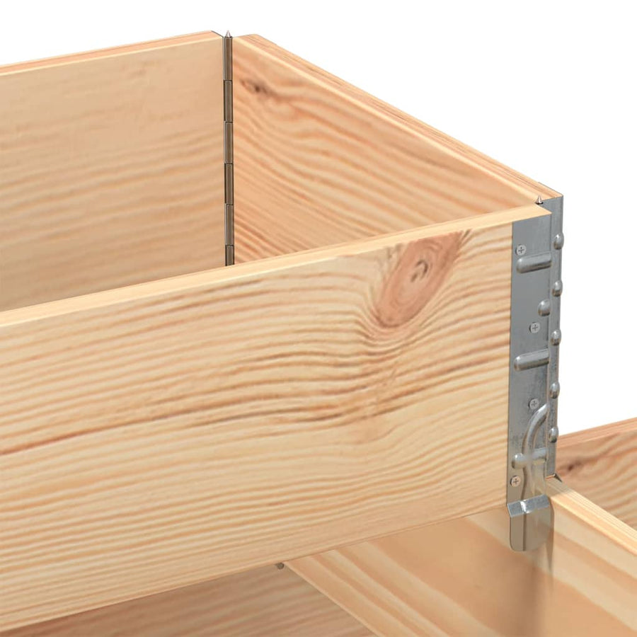 Palletopzetrand 3-laags 120x80 cm massief grenenhout