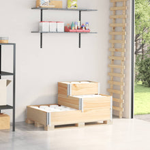 Palletopzetrand 3-laags 120x80 cm massief grenenhout