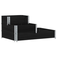 Palletopzetrand 3-laags 120x80 cm massief grenenhout zwart