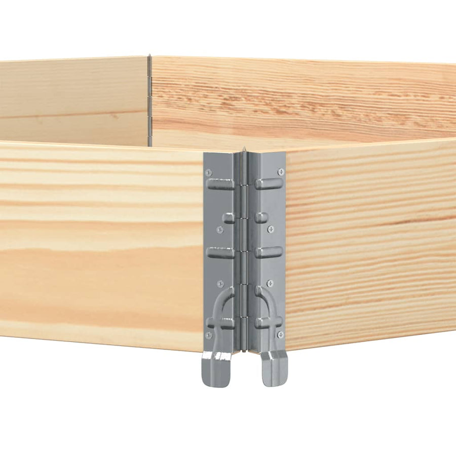 Palletopzetrand 160x160 cm zeshoekig massief grenenhout