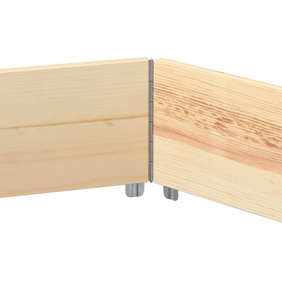 Palletopzetrand 160x160 cm zeshoekig massief grenenhout