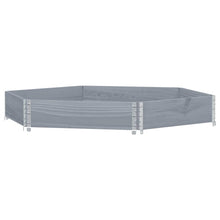Palletopzetrand 160x160 cm zeshoekig massief grenenhout grijs