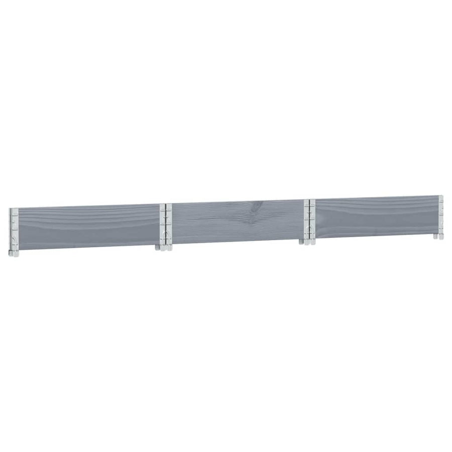 Palletopzetrand 160x160 cm zeshoekig massief grenenhout grijs