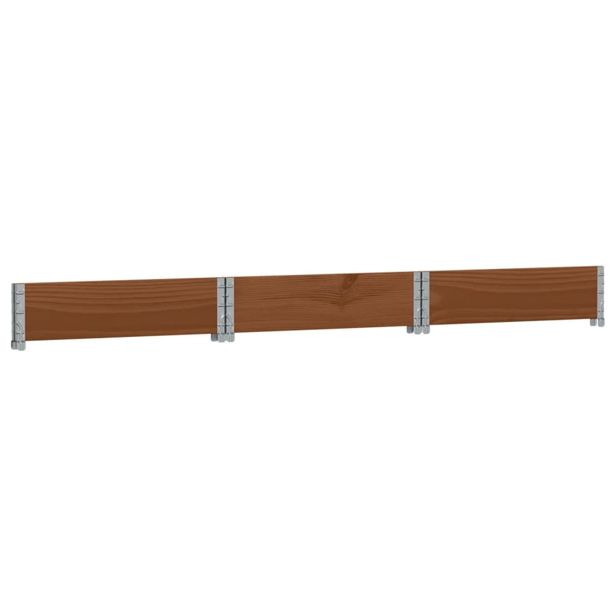 Verhoogde Plantenbak Zeshoekig Grenenhout Bruin Donkerbruin