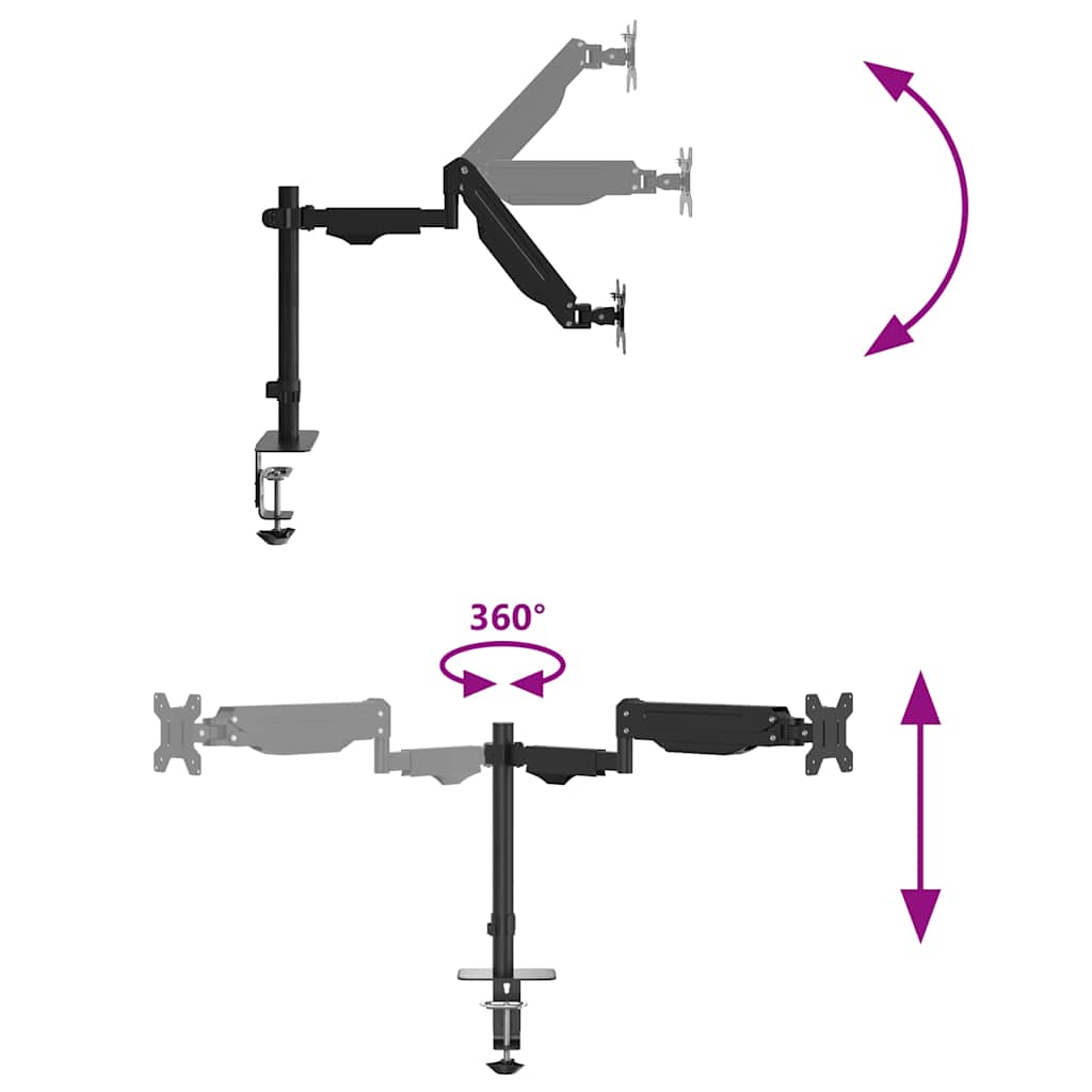 Monitor-armbeugel 27 inch scherm gasveer 10 kg