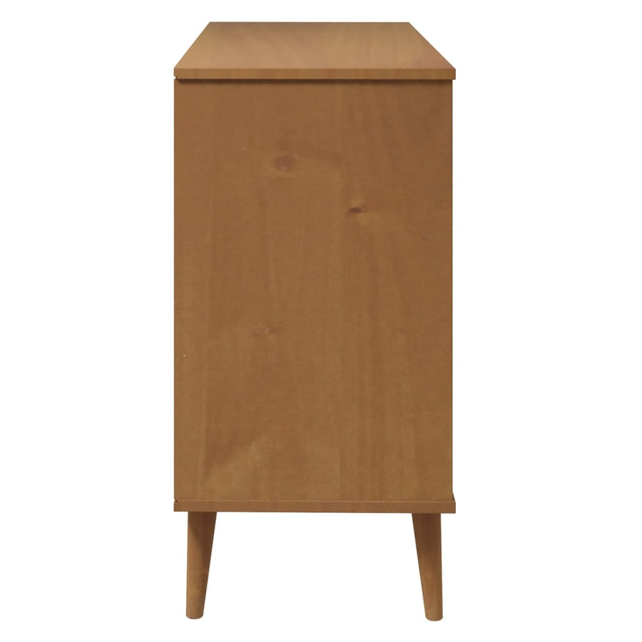 Ladekast MOLDE 113x40x80 cm massief grenenhout bruin