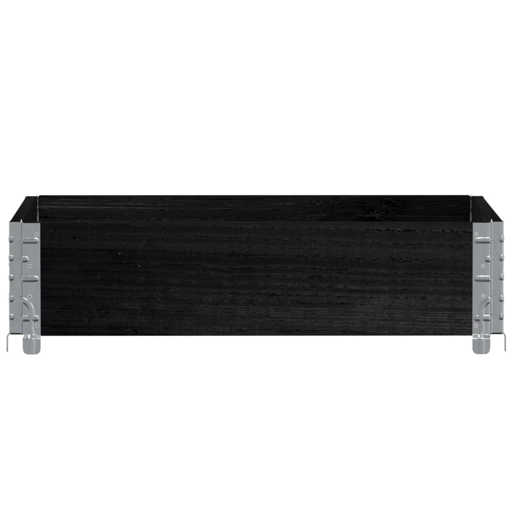 Plantenbak 80x60 cm massief grenenhout zwart