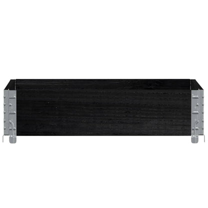 Plantenbak 80x60 cm massief grenenhout zwart