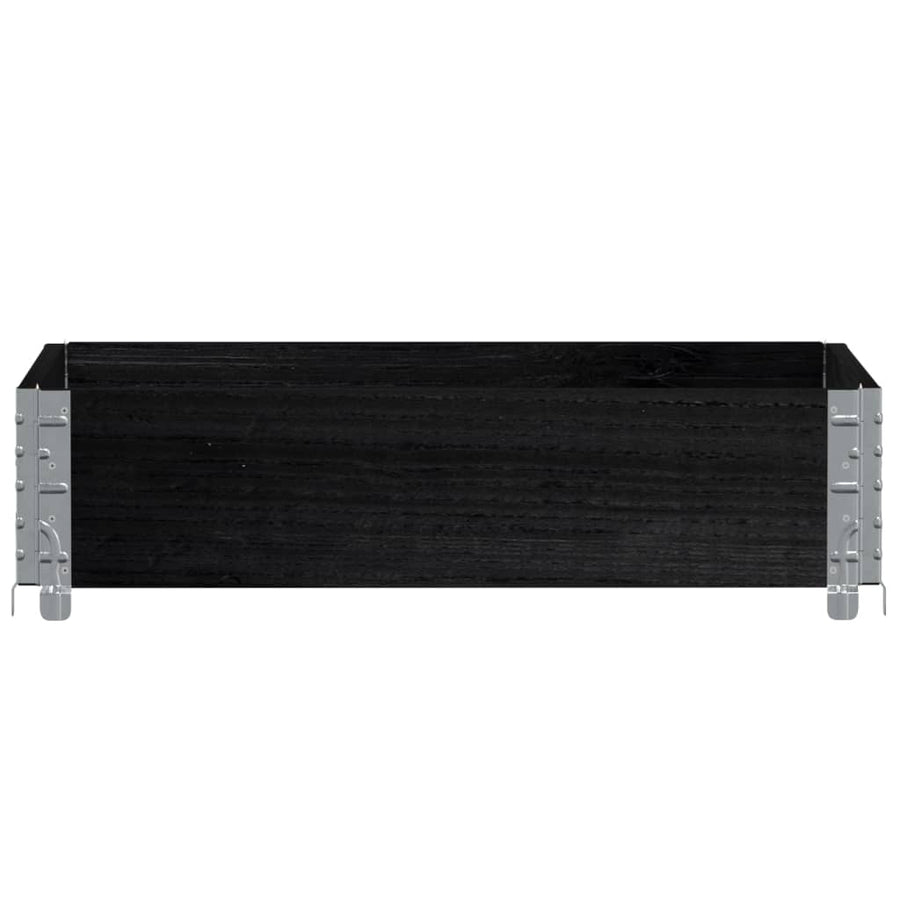 Plantenbak 80x60 cm massief grenenhout zwart