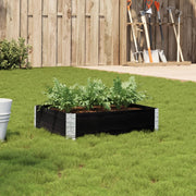 Plantenbak 80x60x21.5 cm massief grenenhout zwart