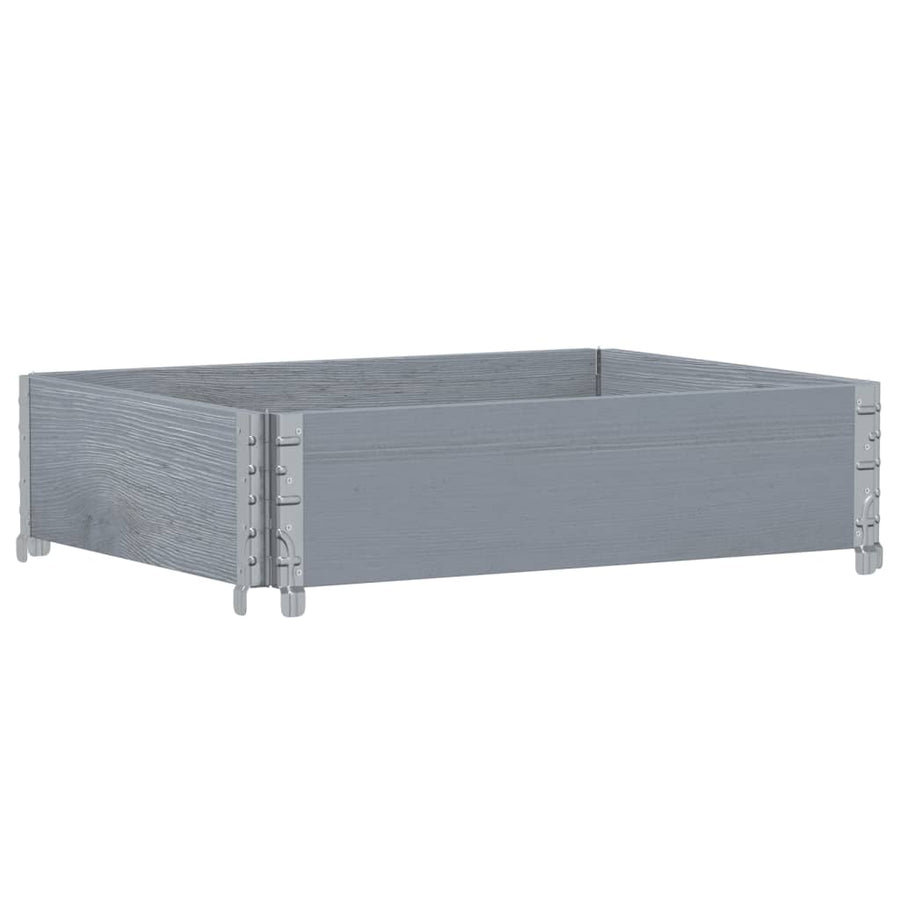 Plantenbak 80x60 cm massief grenenhout grijs