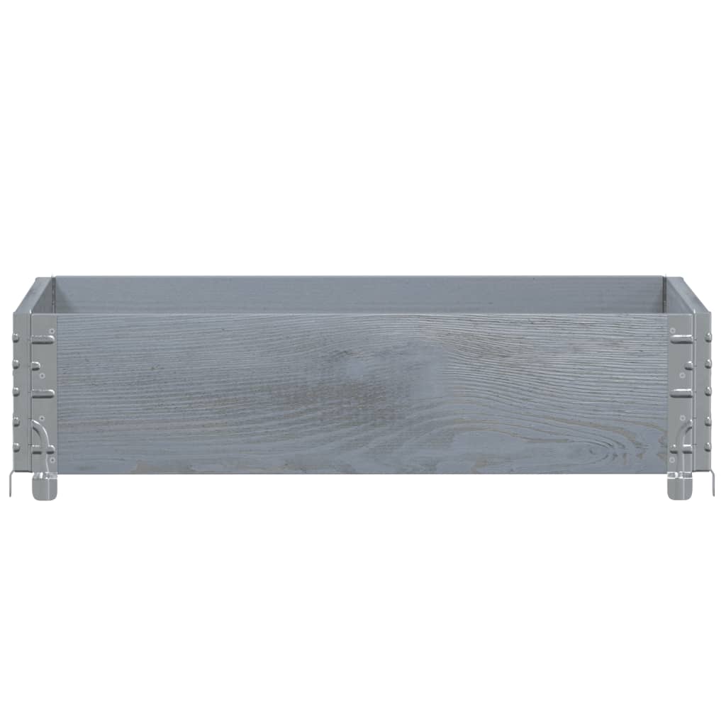 Plantenbak 80x60 cm massief grenenhout grijs