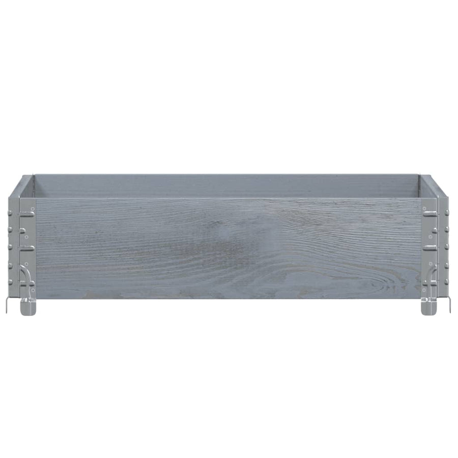Plantenbak 80x60 cm massief grenenhout grijs