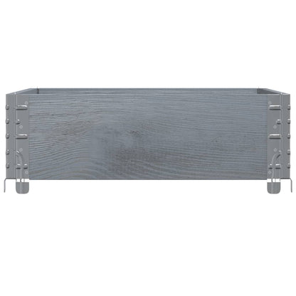 Plantenbak 80x60 cm massief grenenhout grijs