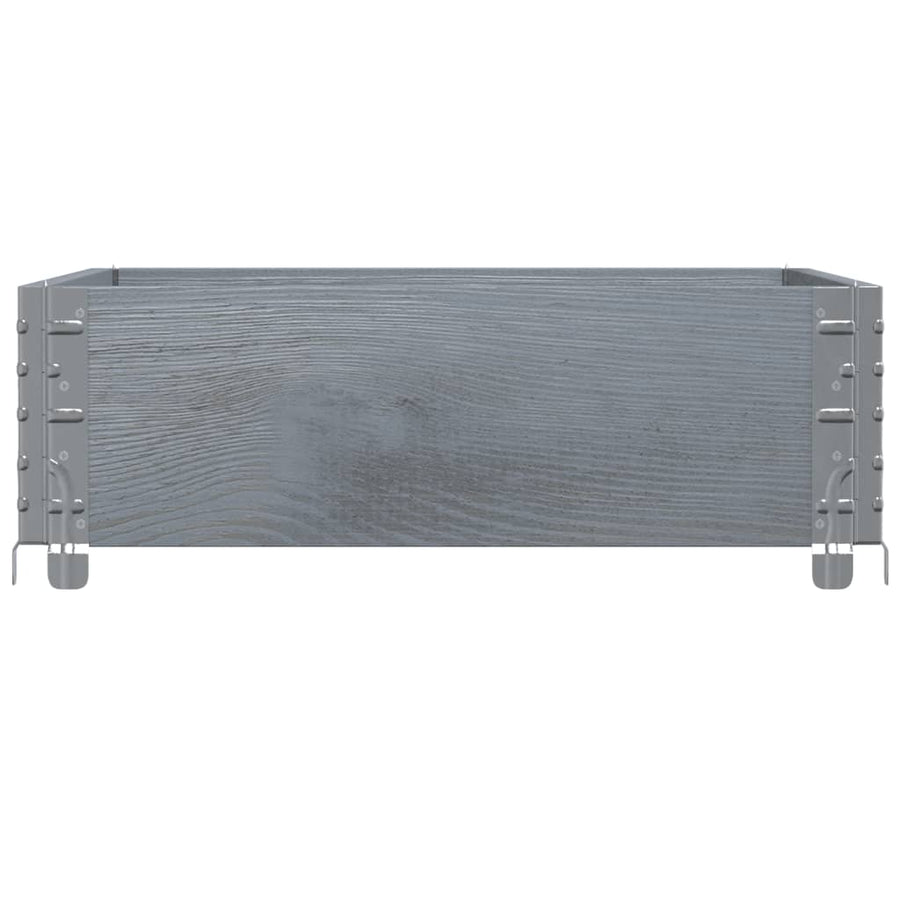 Plantenbak 80x60 cm massief grenenhout grijs