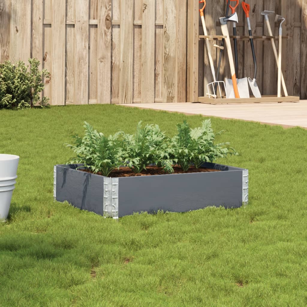 Plantenbak 80x60 cm massief grenenhout grijs