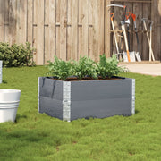 Plantenbak 80x60x41 cm massief grenenhout grijs